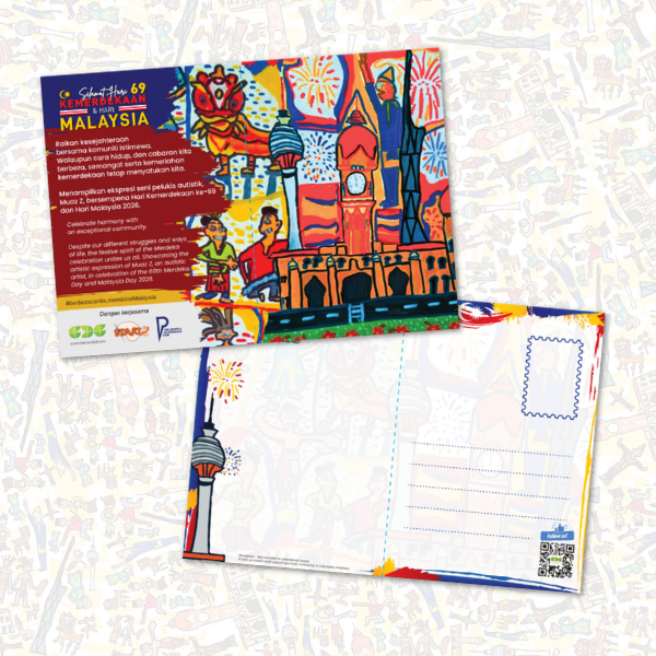 INKlusif campaign collection featuring a commemorative postcard.