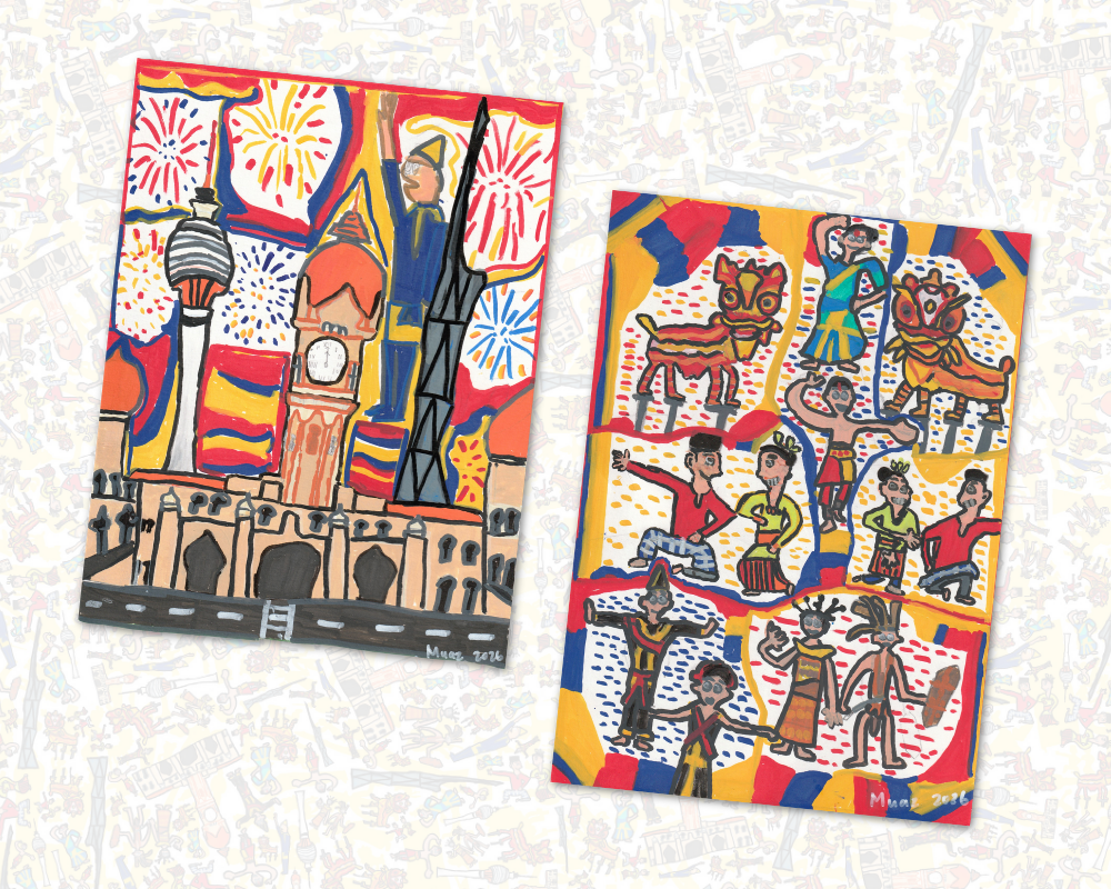 Mu’az Z’s colourful artistic interpretation of Malaysia and Merdeka.